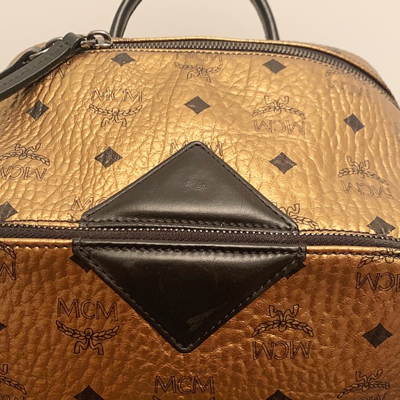Authentic MCM Gold Tone Backpack - Picture 6 of 8